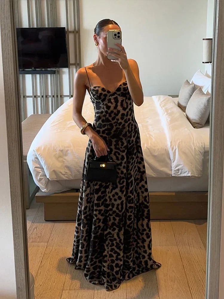 Maribel - Leopard Print Maxi Dress
