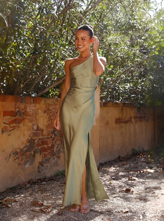 Women’s Spring One-Shoulder Maxi Dress