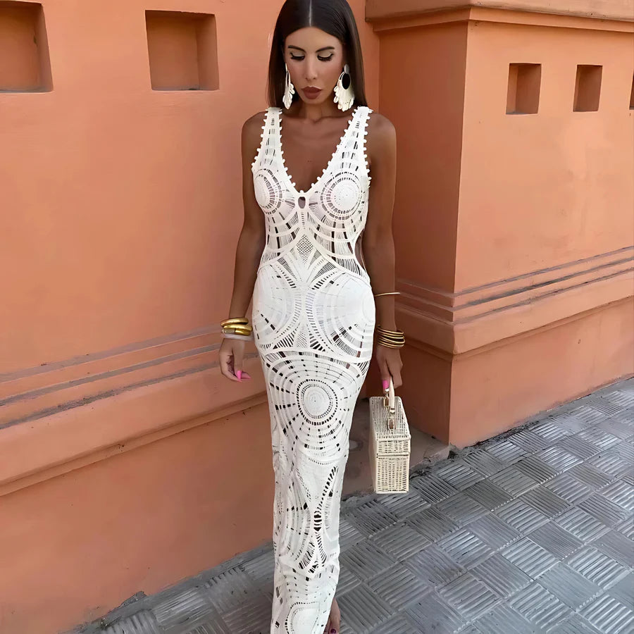 Daisy - Flowing V‑Neck Maxi Dress