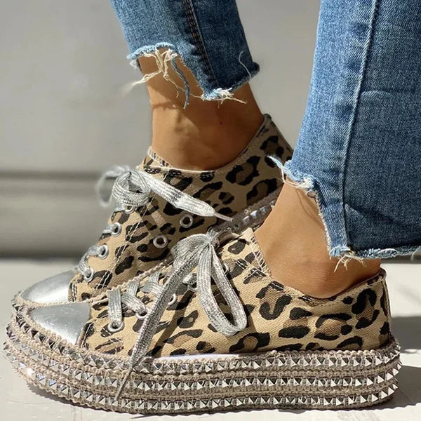 Sabrina – Leopard Print Platform Sneakers
