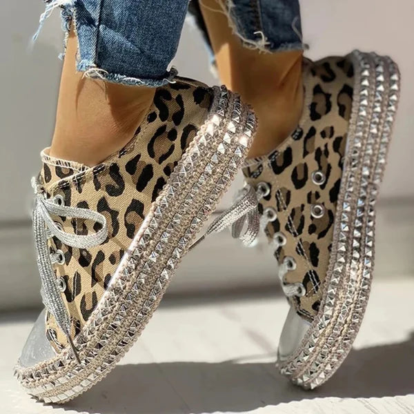 Sabrina – Leopard Print Platform Sneakers
