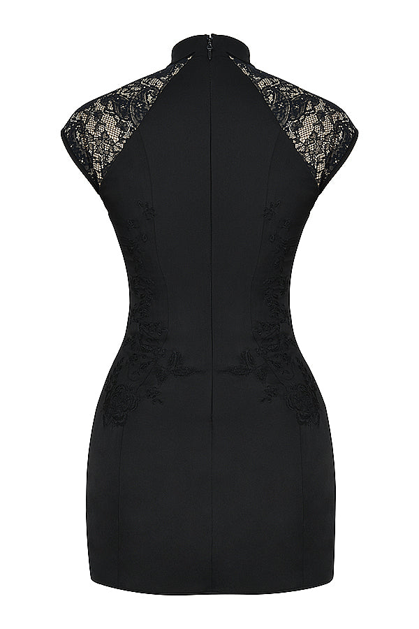 Midnight Magnolia Mini Dress