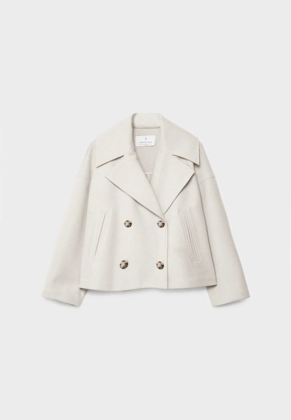 Short Modern Cropped Jacket - Double-Breasted