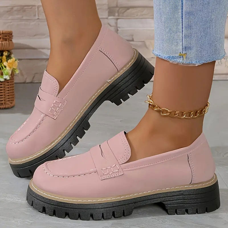 Clara - Platform Penny Loafers