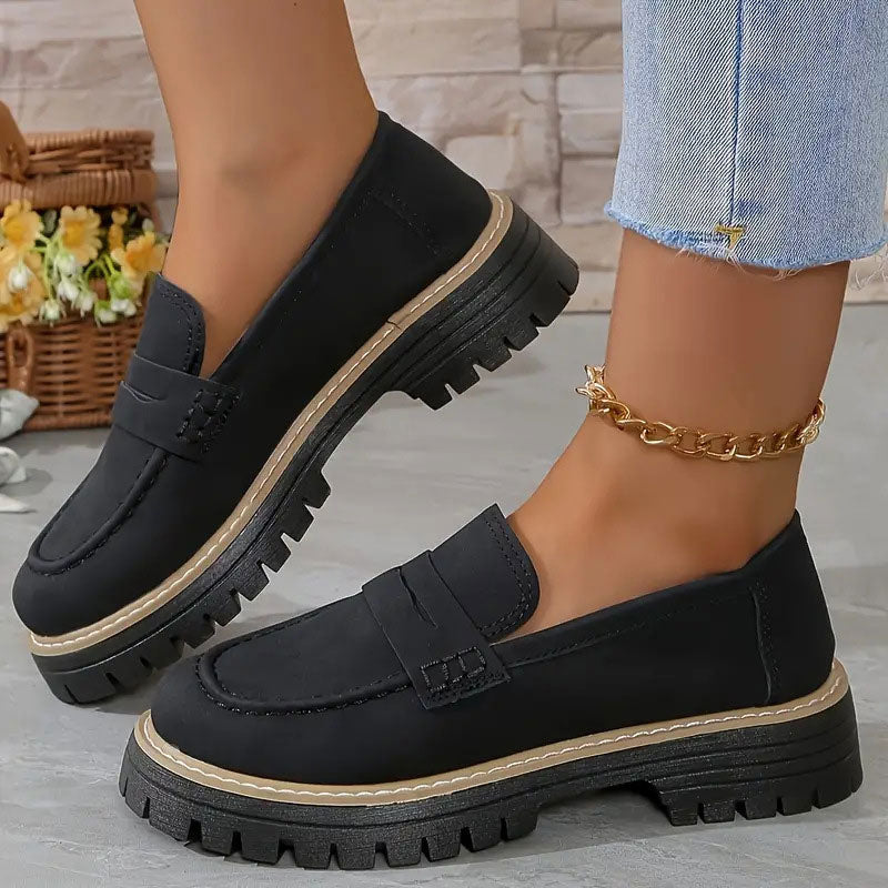 Clara - Platform Penny Loafers