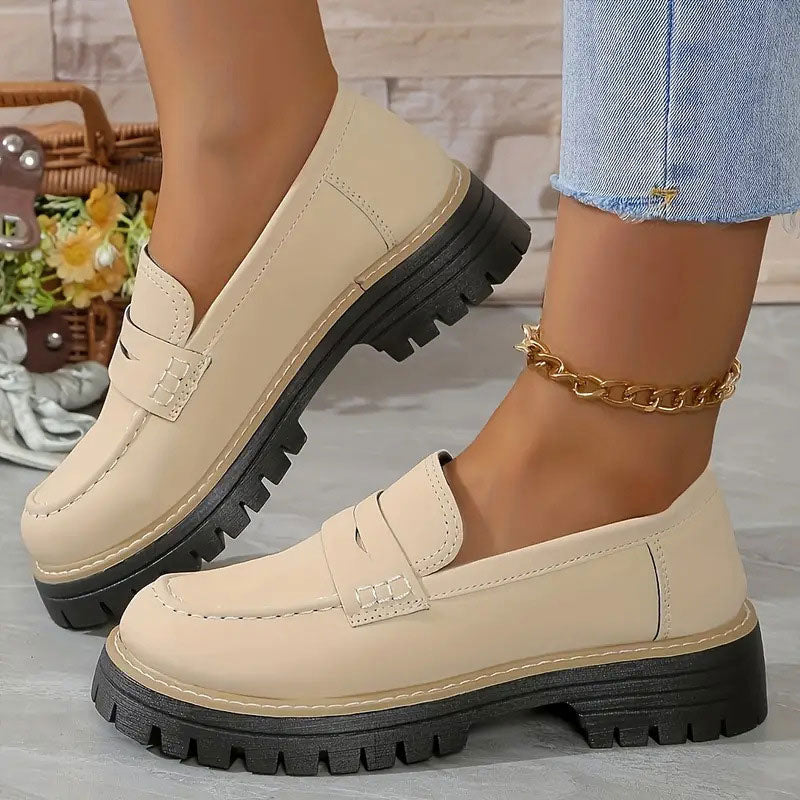 Clara - Platform Penny Loafers