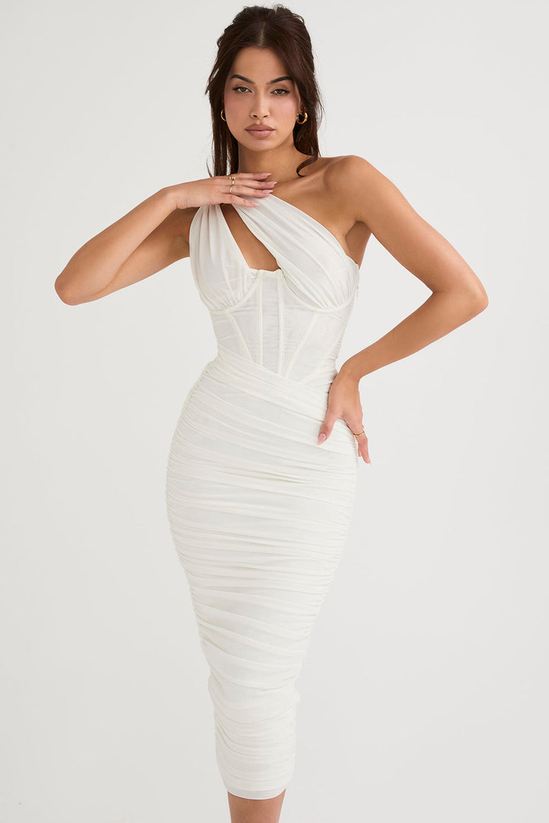 Phoebe - Asymmetric Midi Dress
