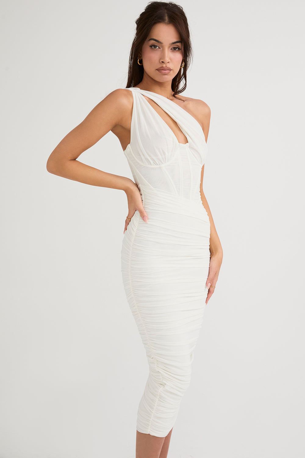 Phoebe - Asymmetric Midi Dress