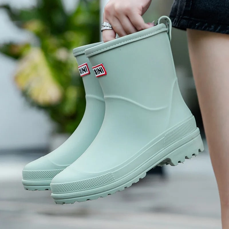 Women’s Rain Boots - Lightweight Waterproof Short Wellies