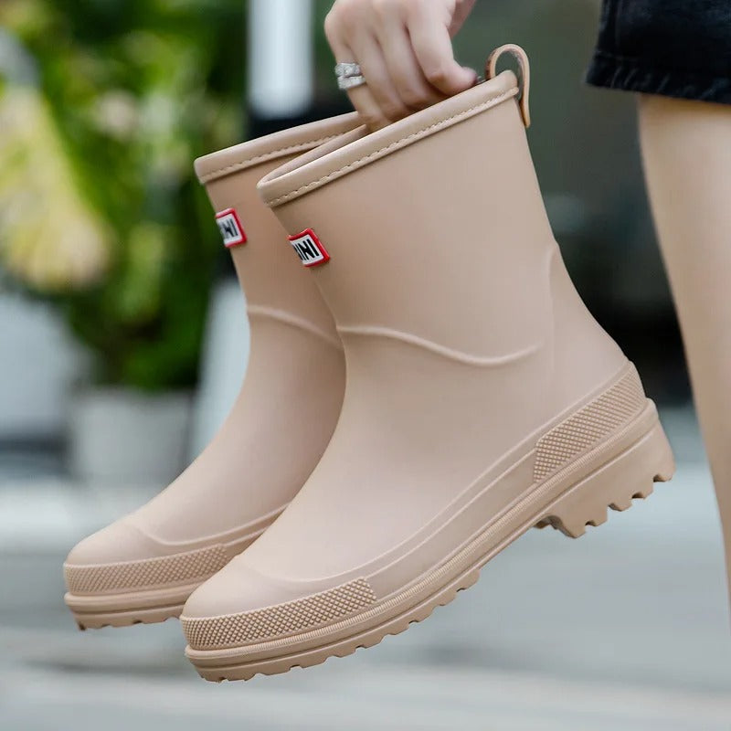 Women’s Rain Boots - Lightweight Waterproof Short Wellies