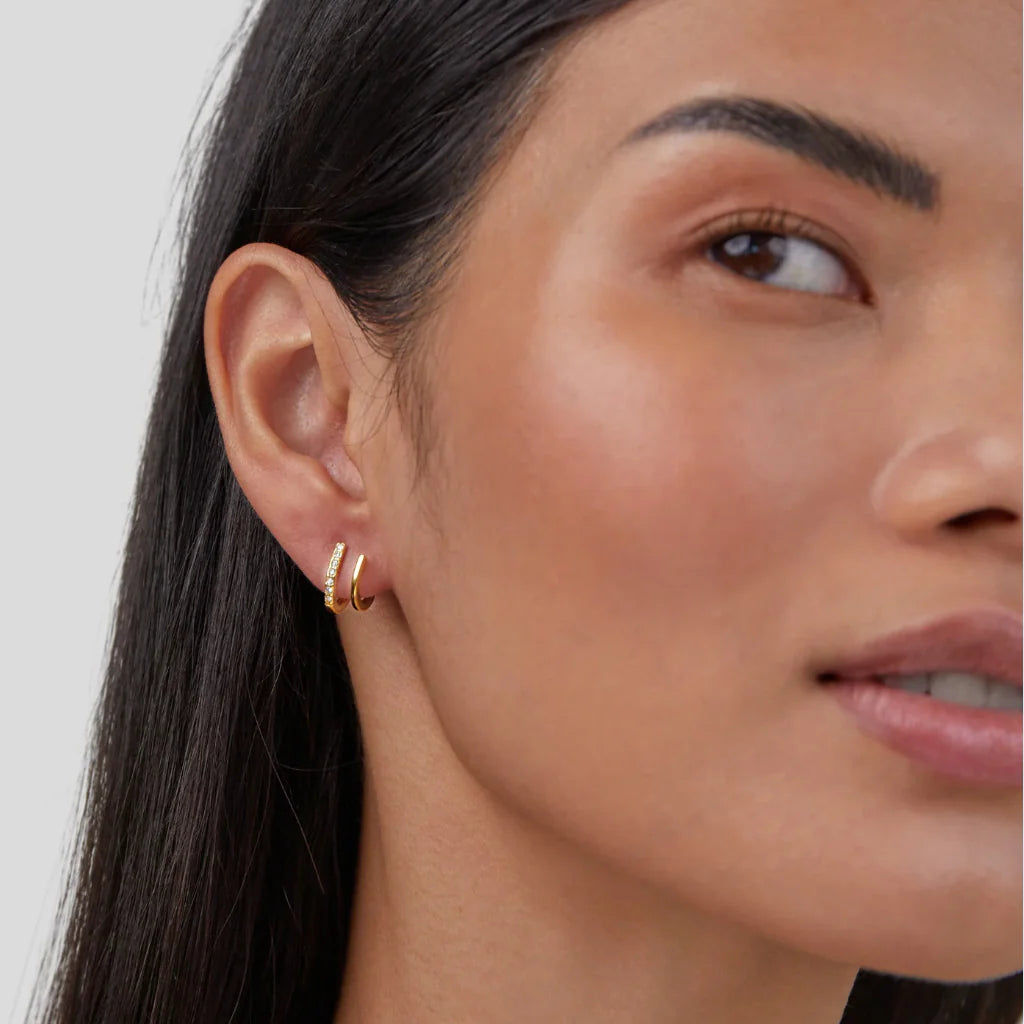 Vivian - Claw Gold & Crystal Drop Earrings