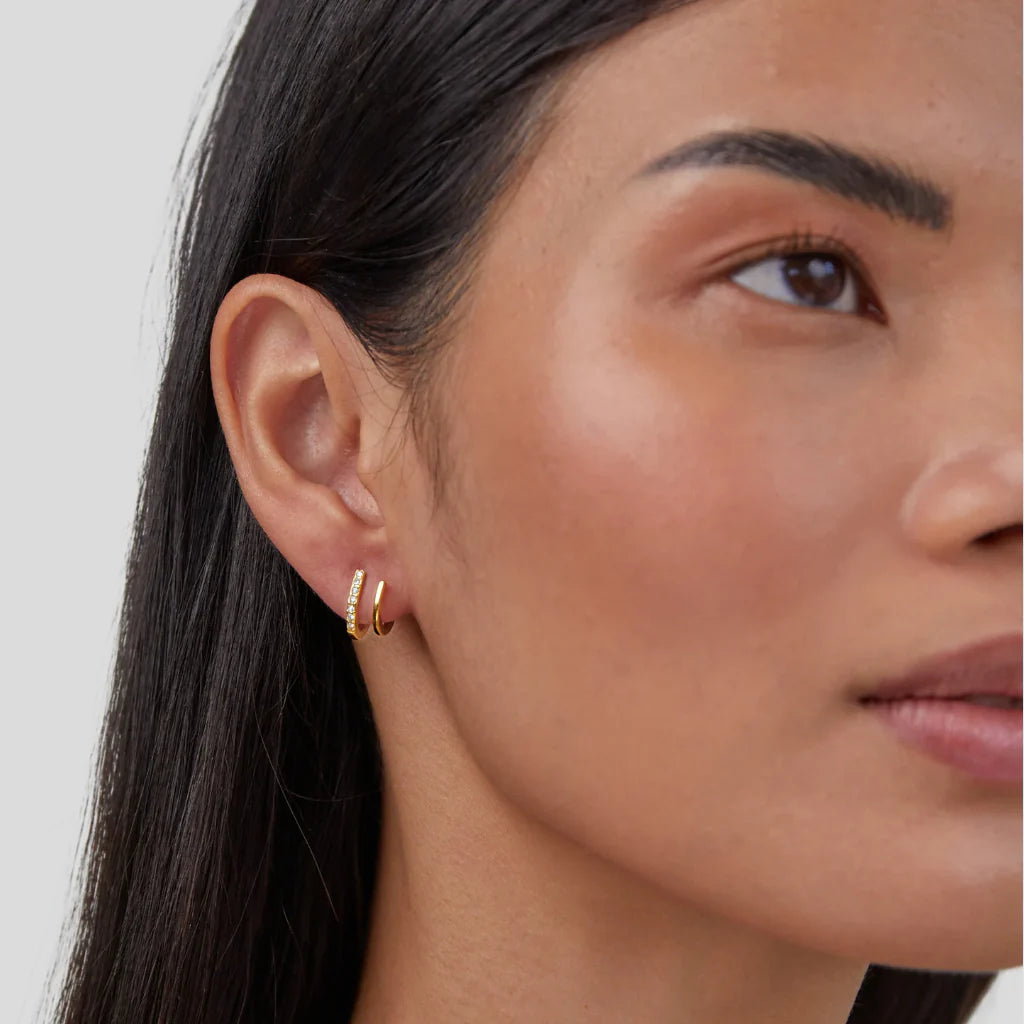 Vivian - Claw Gold & Crystal Drop Earrings