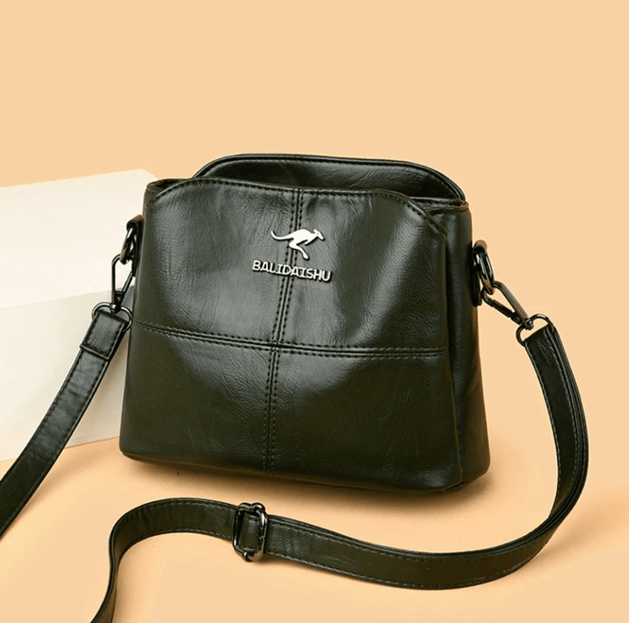 Women's Faux Leather Structured Crossbody Shoulder Bag