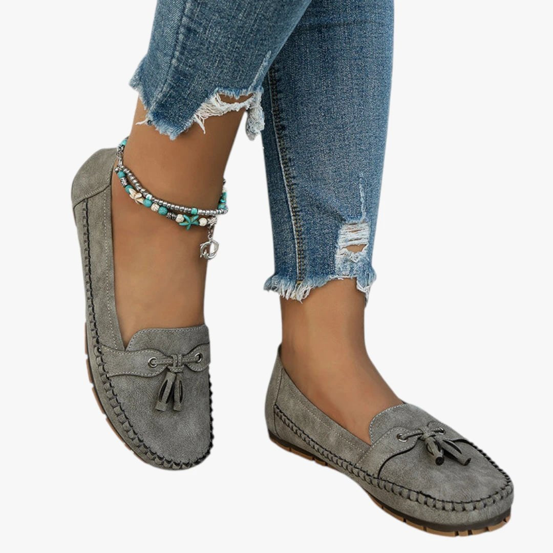 Women's Lightweight Tassel Slip-On Suede Loafers