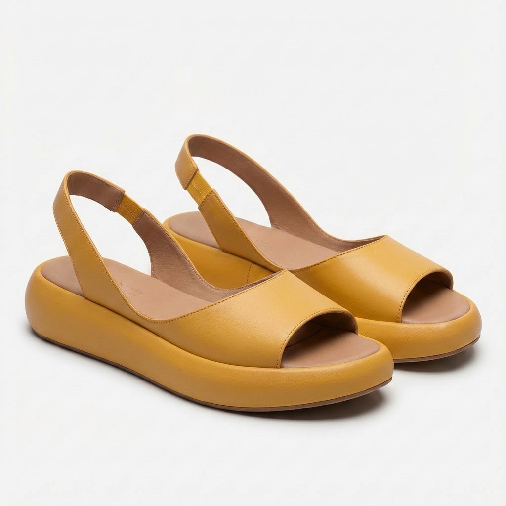Women's Open-Toe Slingback Platform Wedge Sandals - Amarillo
