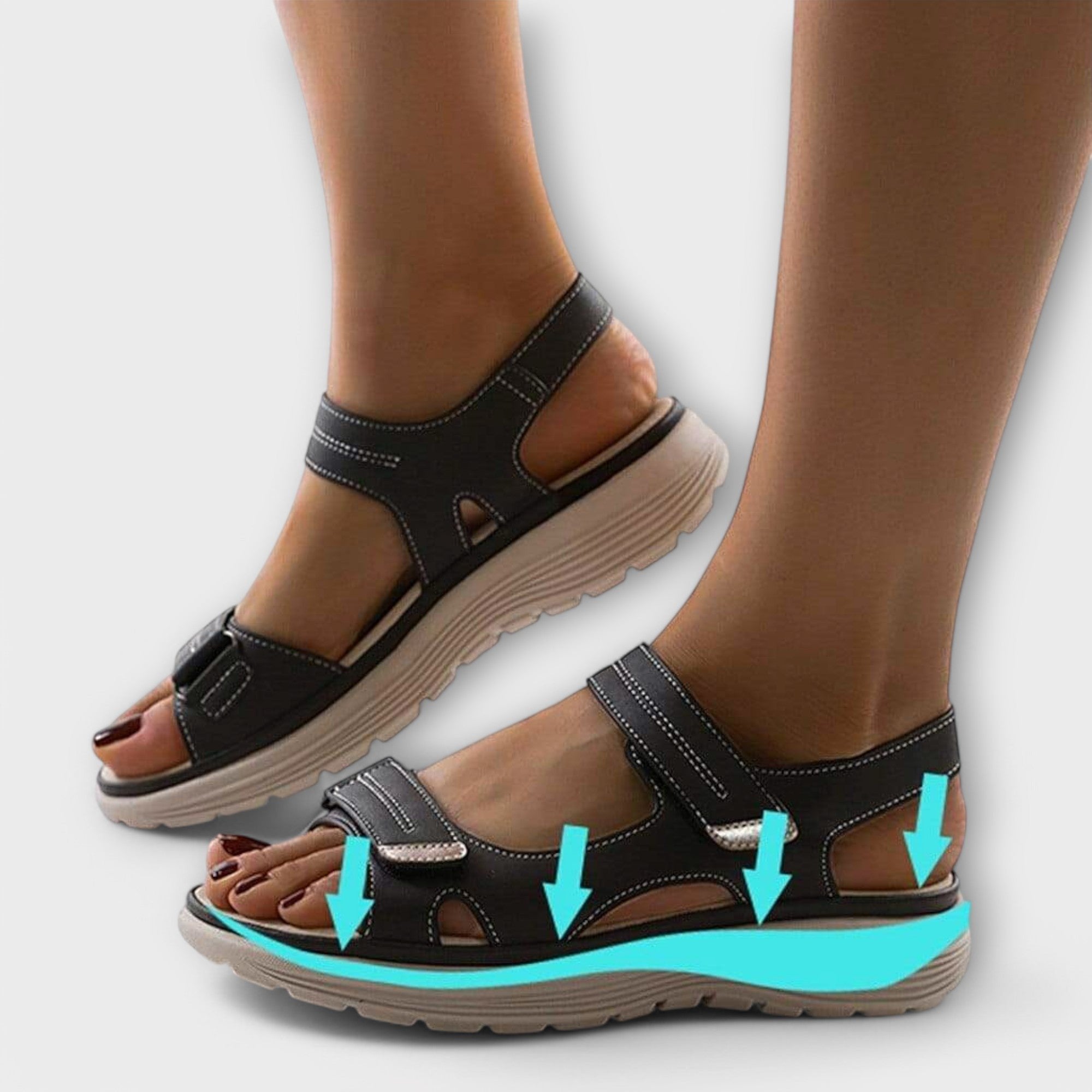 Women's Orthopedic Arch-Support Adjustable-Strap Walking Sandals