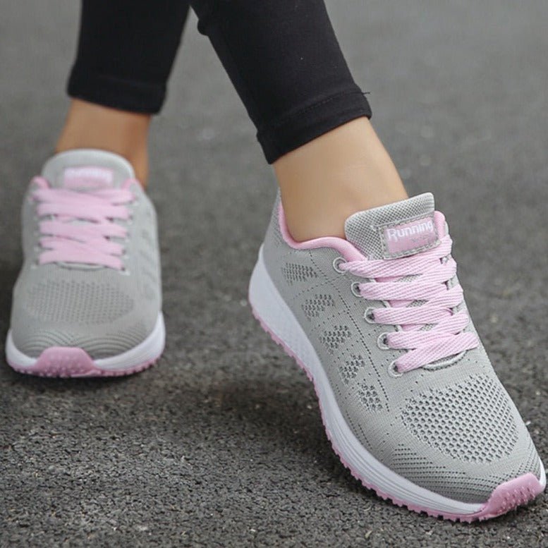 Women's Orthopedic Arch-Support Breathable Mesh Lace-Up Trainers
