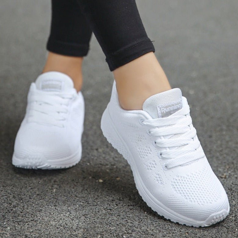 Women's Orthopedic Arch-Support Breathable Mesh Lace-Up Trainers