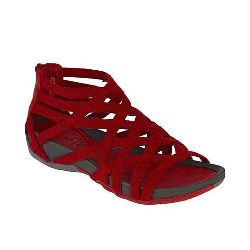 Women's Orthopedic Arch-Support Gladiator Flat Sandals - Red