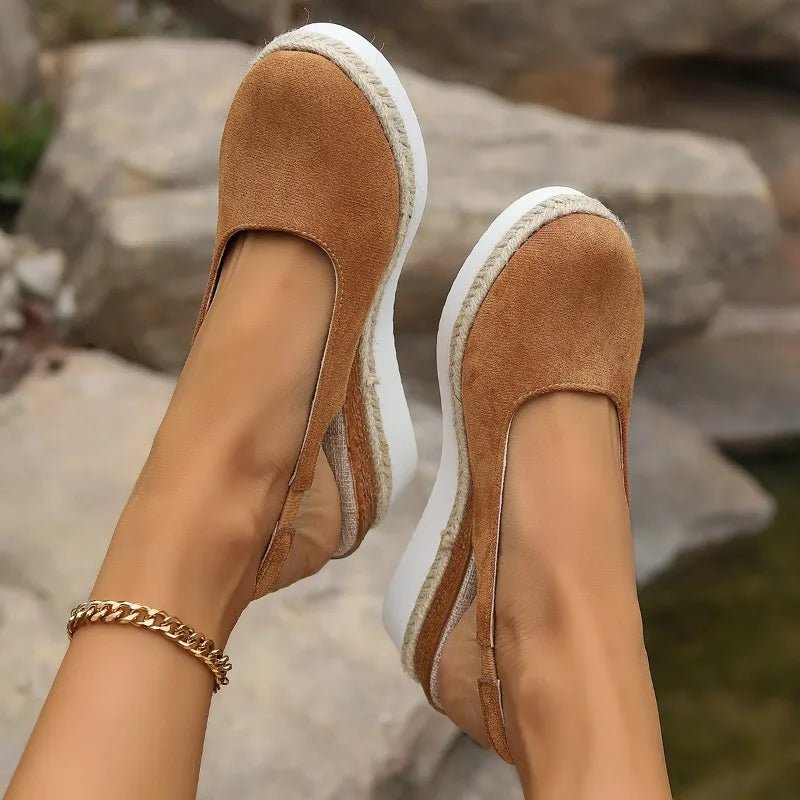 Women's Orthopedic Suede Slingback Wedge Sandals