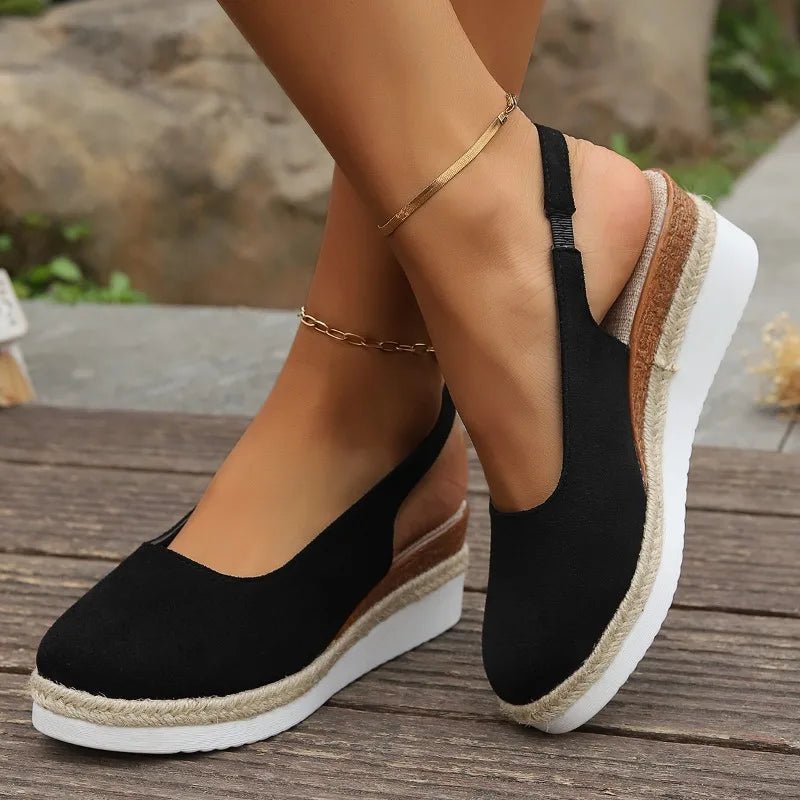 Women's Orthopedic Suede Slingback Wedge Sandals