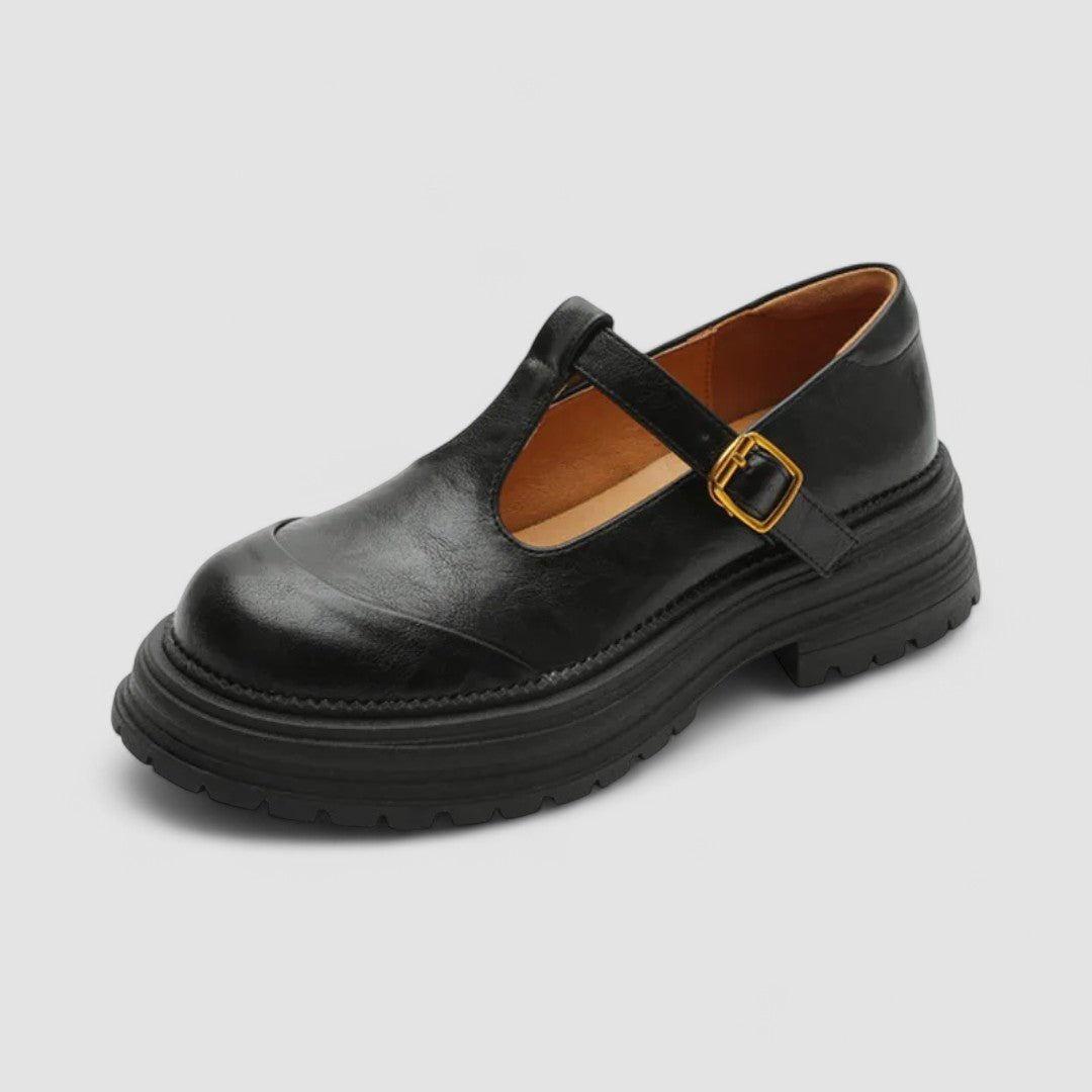 Women's Retro T-Bar Chunky Platform Mary Jane Shoes