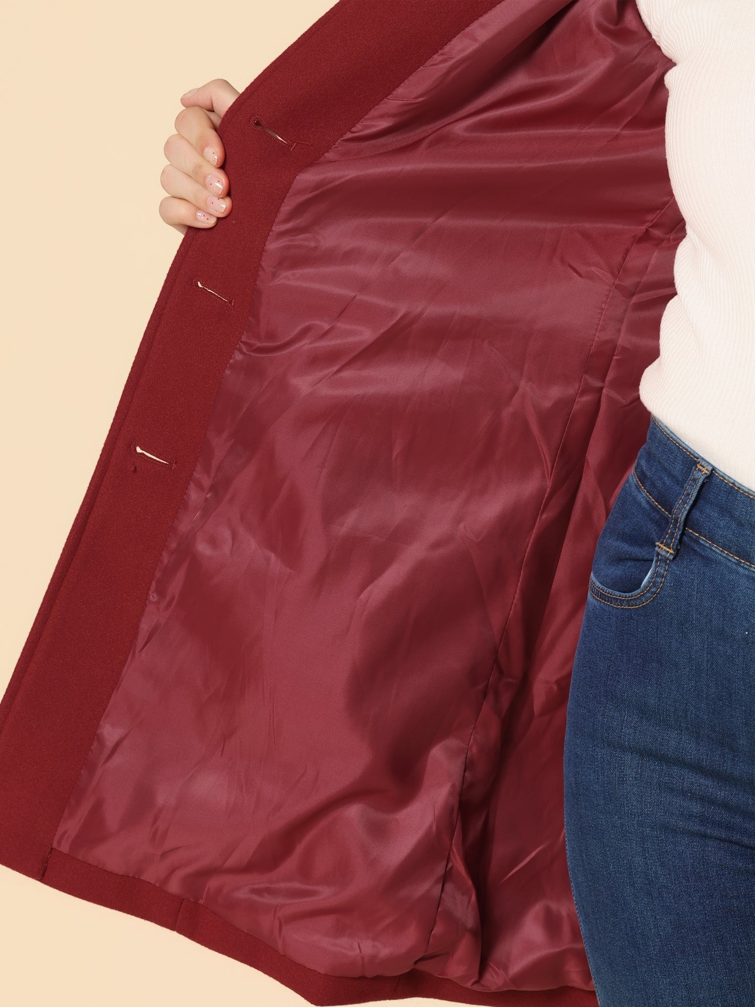 Women's Single-Breasted Structured Winter Trench Coat