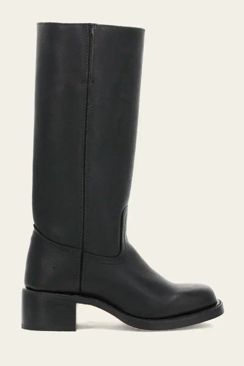 Women's Slim-Fit Leather Knee-High Block-Heel Boots