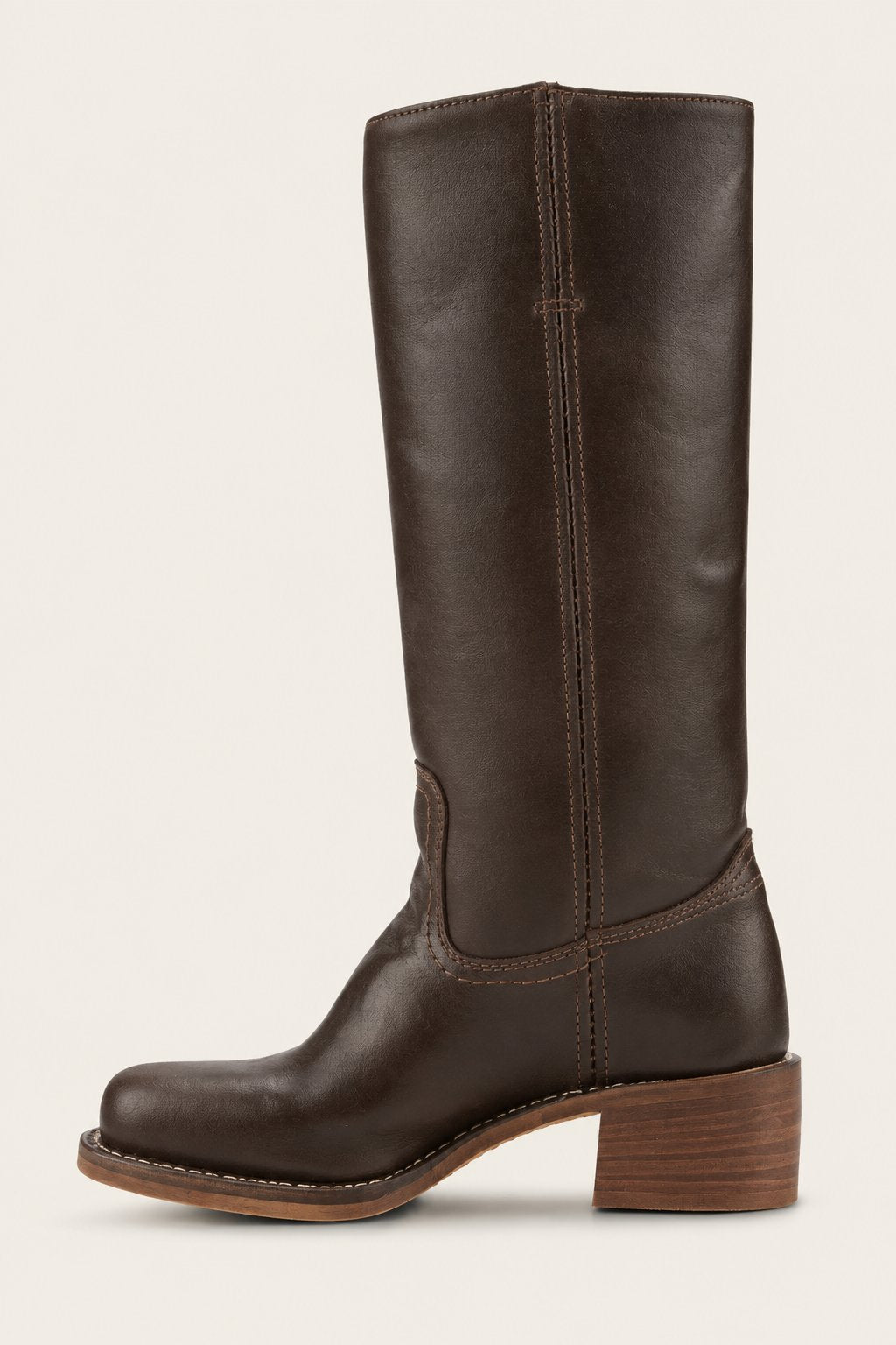 Women's Slim-Fit Leather Knee-High Block-Heel Boots