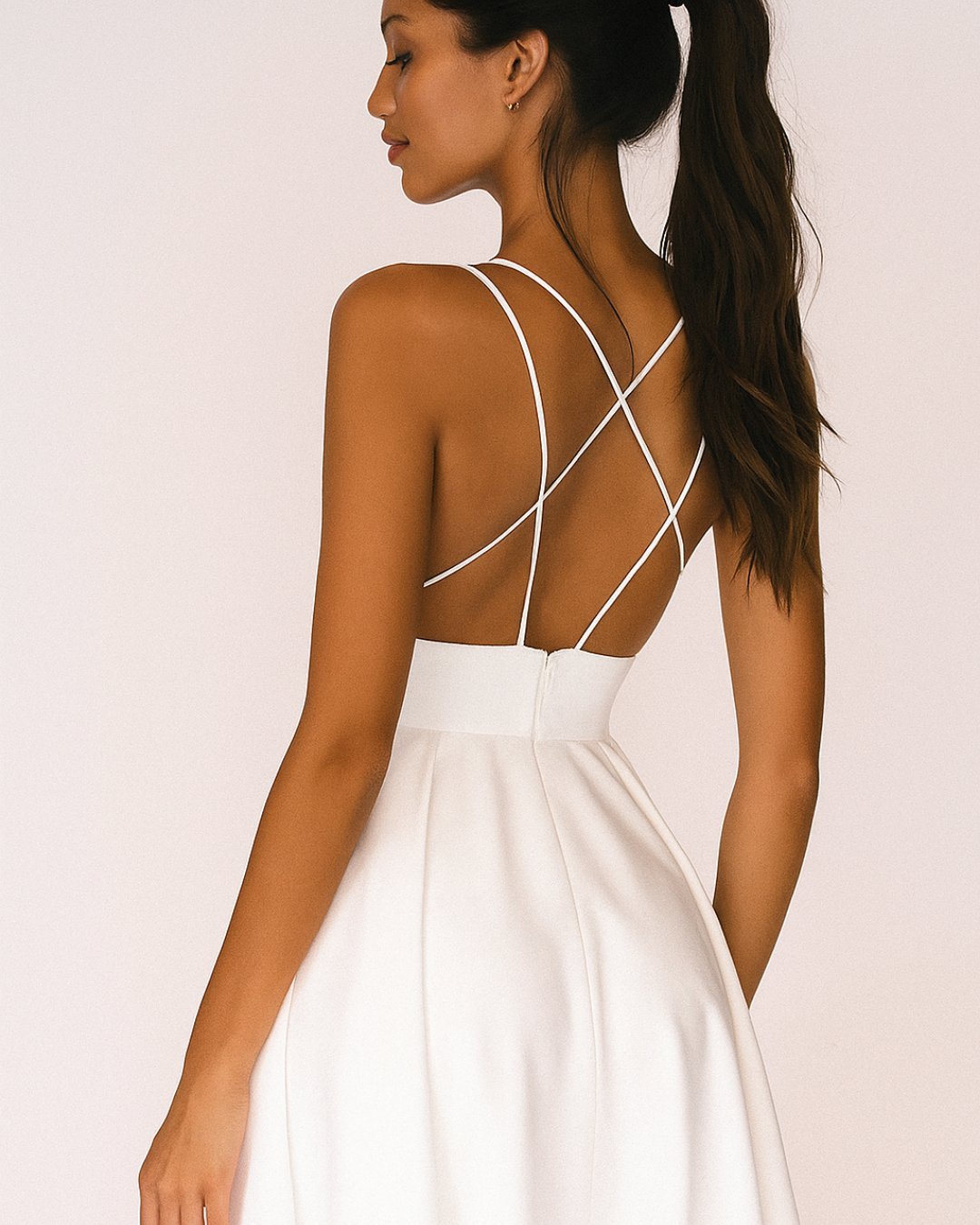 Women's Sweetheart Spaghetti-Strap A-Line Midi Dress