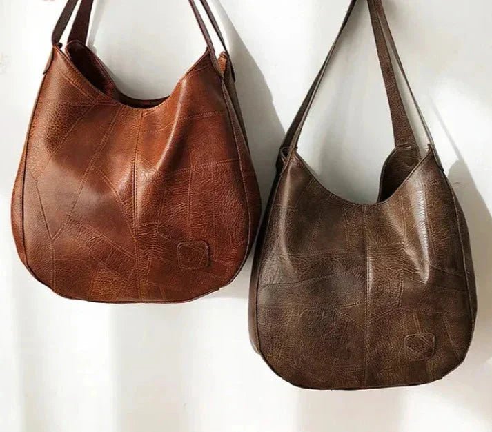 Women's Vintage Faux Leather Spacious Shoulder Hobo Bag
