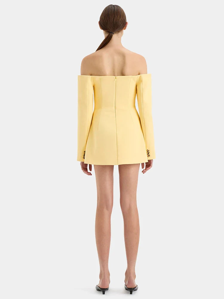 Callie - Off‑Shoulder Blazer Mini Dress